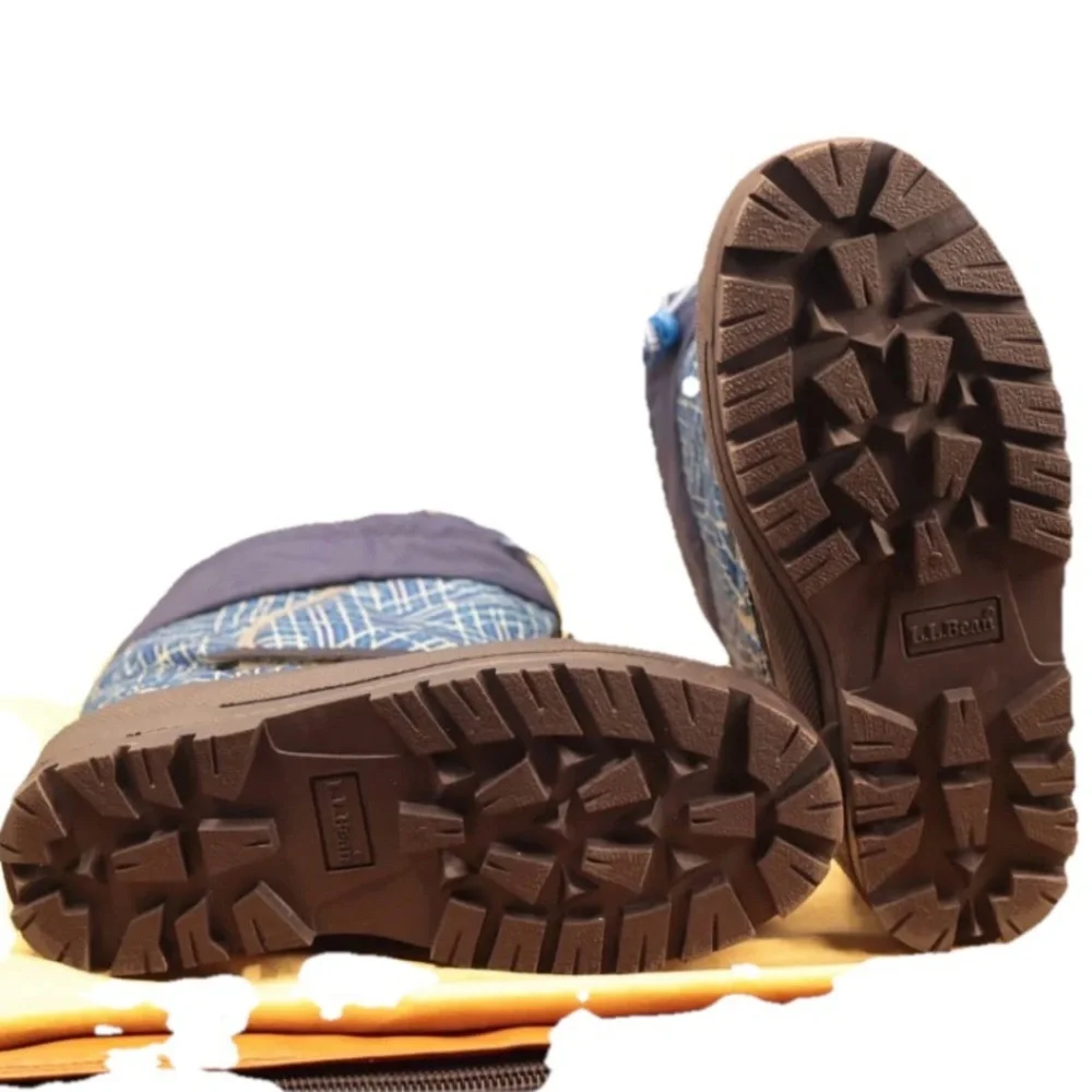 LL Bean NorthWoods unisex Kids Snow Boots Blue‎ Black US Sz 5 Outdoor Insulated